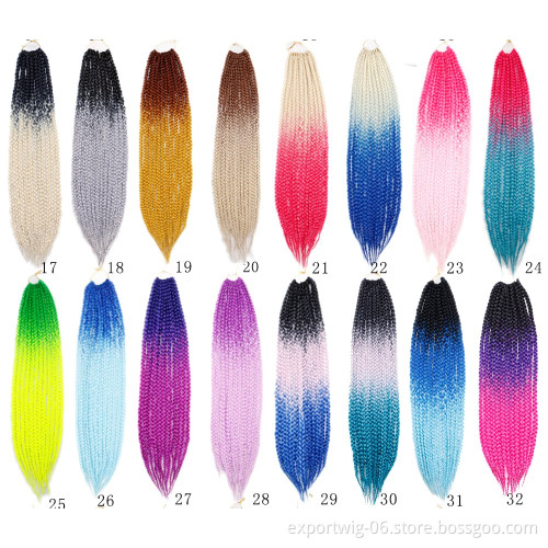 Ombre Colore Synthetic Jumbo Braiding Hair With Private Label Wholesale Crochet Box Braid Hair